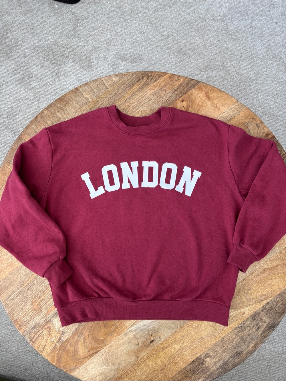 SUPER COMFY wild fable Maroon "London" Crewneck Sweatshirt